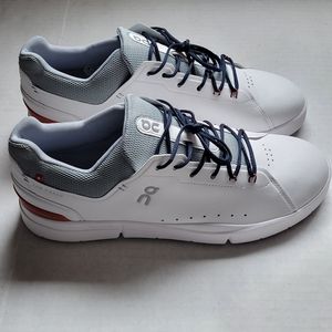 On Running On The Roger Advantage Tennis Shoes White Orange Mens Size 11